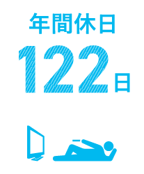 年間休日　122日